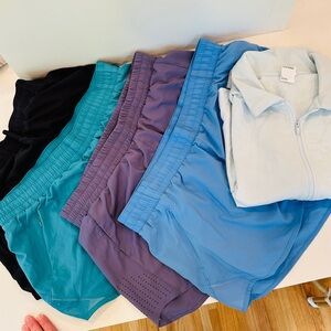 Set 4 All In Motion Joylab Athletic Running Shirts And Jacket Sz L Blue Black